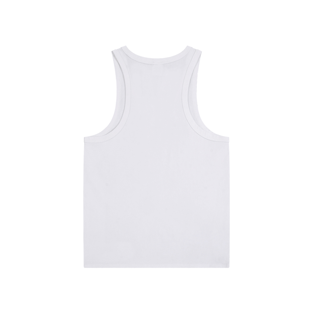 White tank top back on a white background